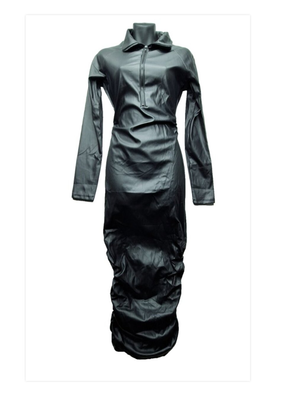 Black faux leather " fit me like a glove" Dress XL